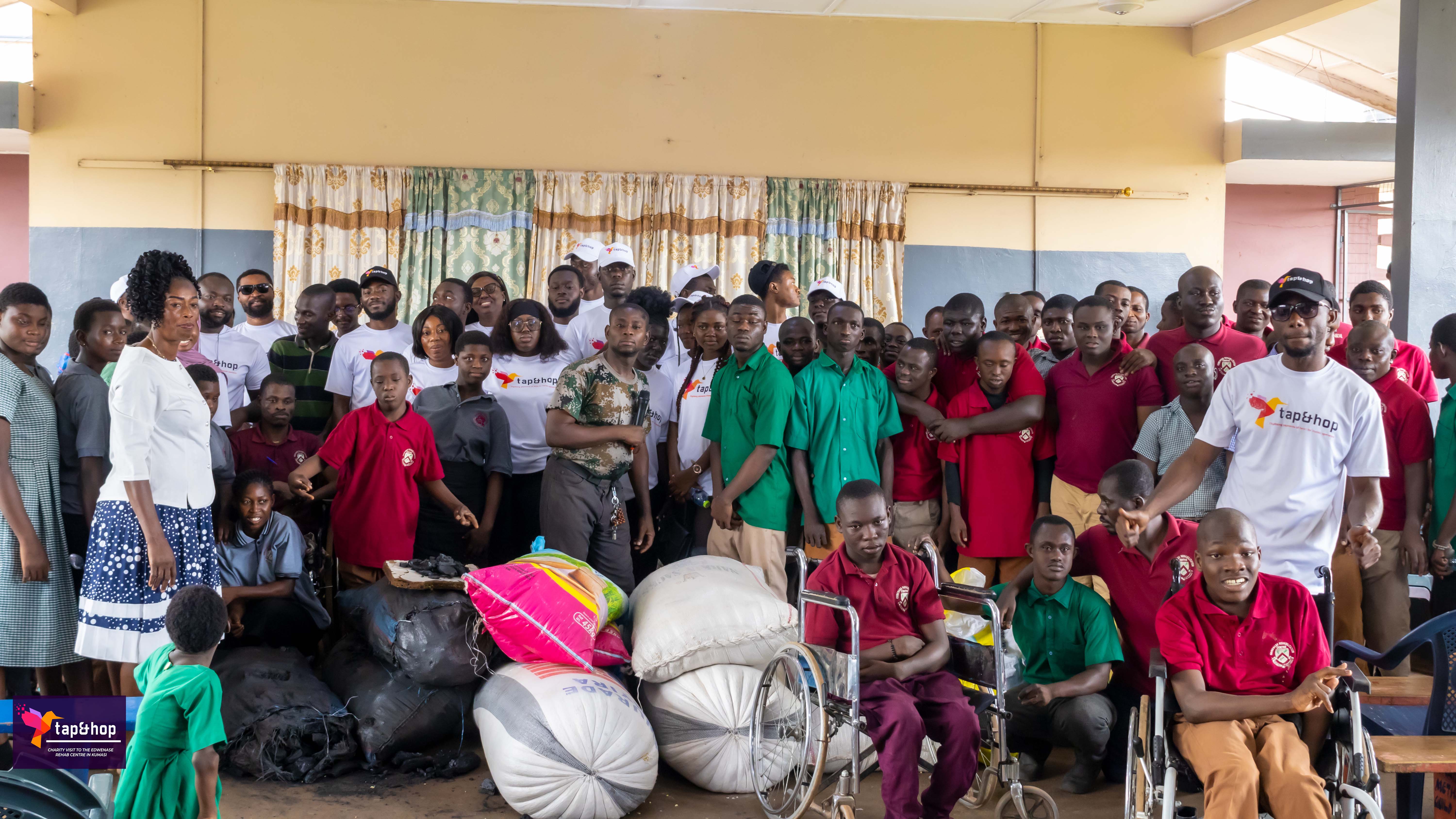 Tap & Hop Showed Love to People with Disabilities (PWDs) at the Edwenase Rehabilitation Centre in Kumasi.